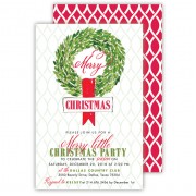 Christmas Invitations, Bay Wreath, Roseanne Beck